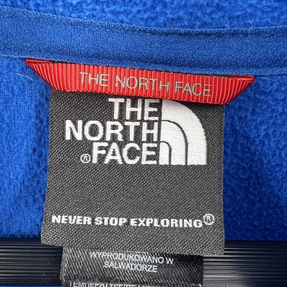 The‎ North Face Blue Quarter Zip Fleece Pullover Size Large - Picture 5 of 6